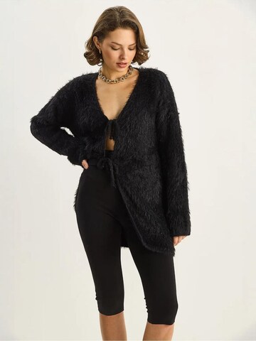 Bianco Lucci Gebreid vest in Zwart