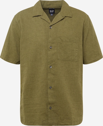 GAP Regular fit Button Up Shirt in Green: front