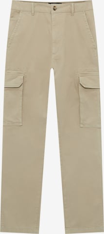 Pull&Bear Tapered Cargo nadrágok - bézs: elől