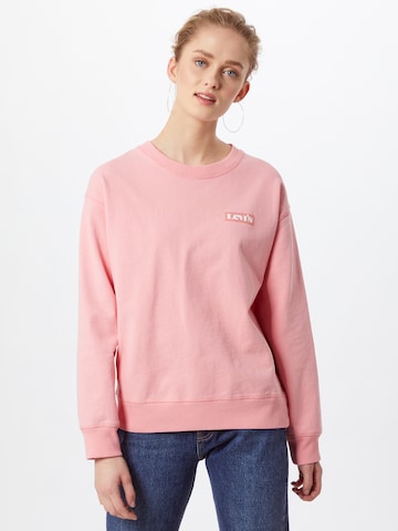 LEVI'S ® Суичър 'Graphic Standard Crewneck Sweatshirt' в розово: отпред