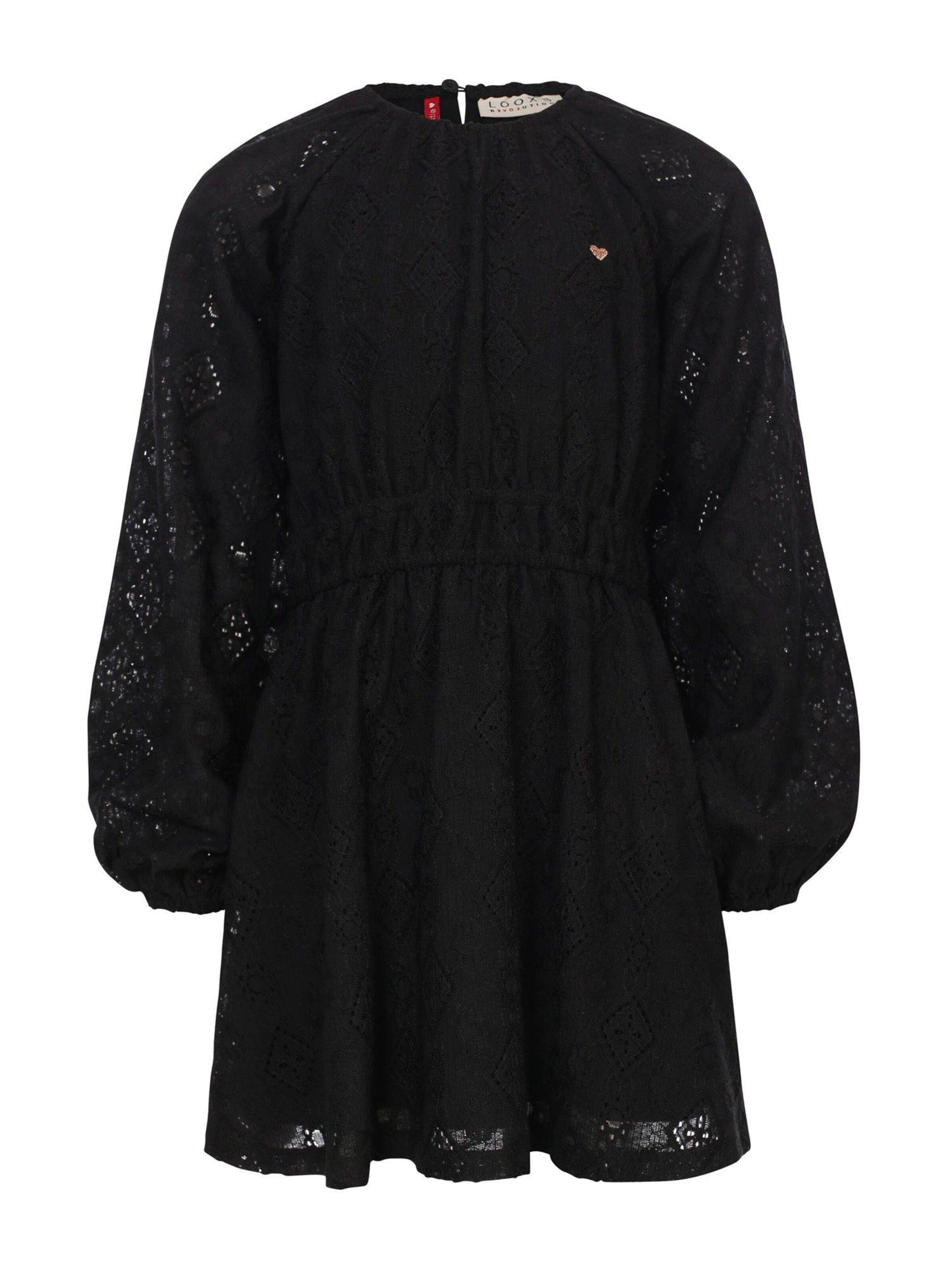 Looxs Revolution Jurk in Zwart: voorkant