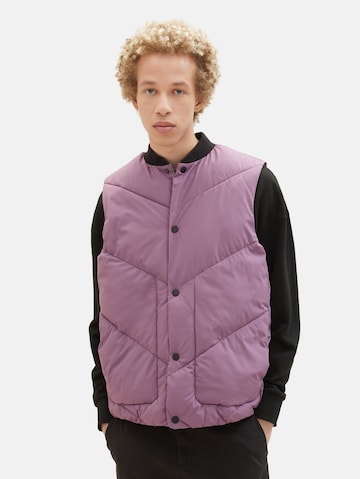 TOM TAILOR DENIM Weste in Lila: Vorderseite