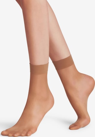FALKE Socken 'Seidenglatt' in Gelb: Vorderseite