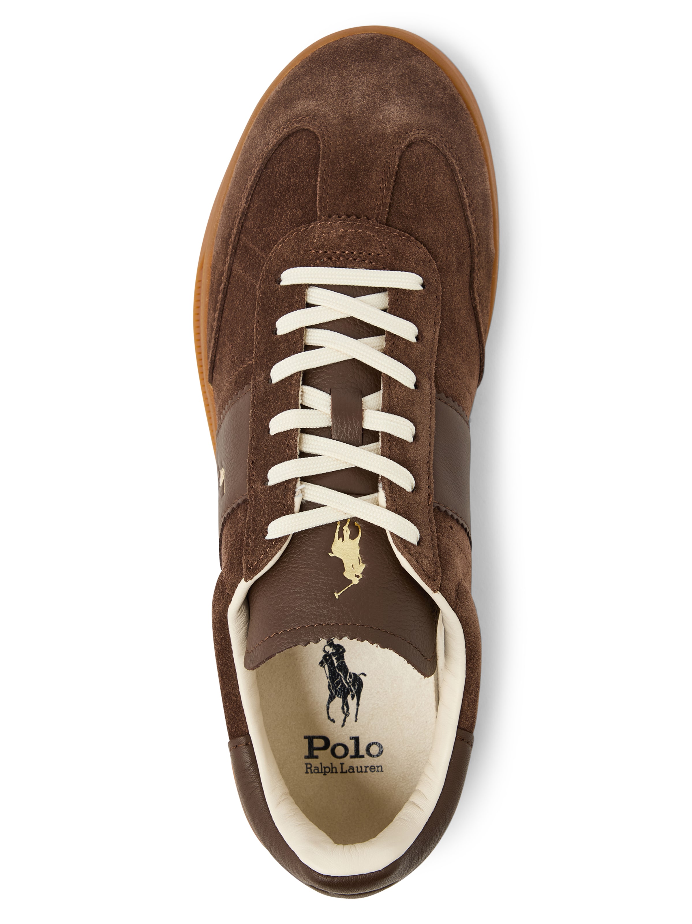 Baskets basses 'HRT AERA' Polo Ralph Lauren en marron : devant