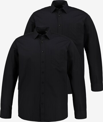 JP1880 Zakelijk overhemd in Zwart: voorkant