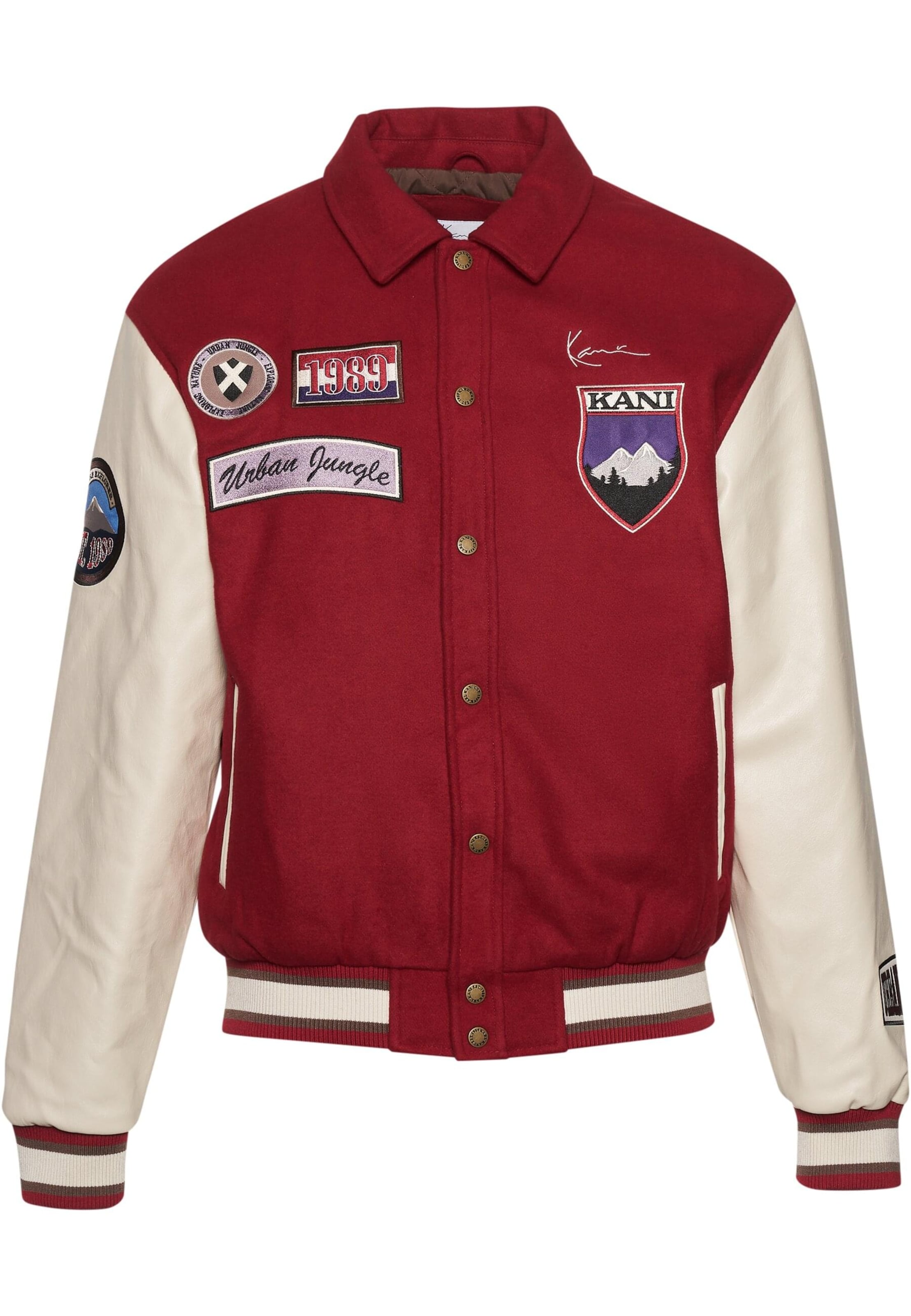 Karl Kani Jacke 'Chest Signature' in Rot: Vorderseite