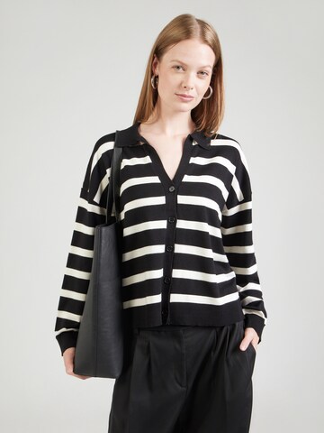 VERO MODA Strickjacke 'VMSilla in Schwarz: Vorderseite