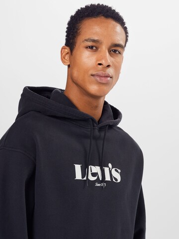 LEVI'S ® Средняя посадка Свитшот 'Relaxed Graphic Hoodie' в Черный