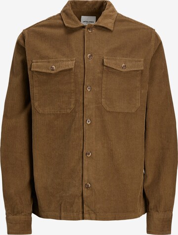 JACK & JONES Comfort fit Button Up Shirt 'Dallas' in Brown: front