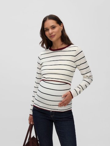 Pull-over MAMALICIOUS en blanc : devant