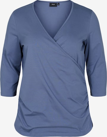 Zizzi - Blusa 'Eagnes' em azul: frente