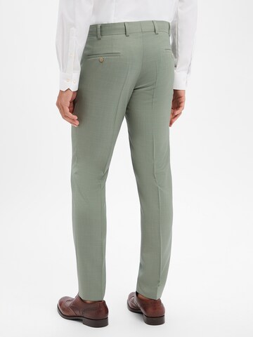 WILVORST Slim fit Pleated Pants 'Wilvorst' in Green