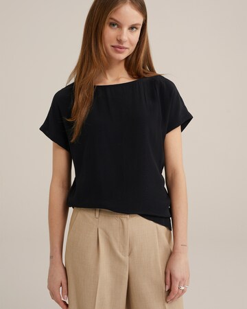 WE Fashion Blouse in Zwart: voorkant