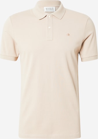 SCOTCH & SODA T-shirt 'Seasonal Core' i beige: framsida