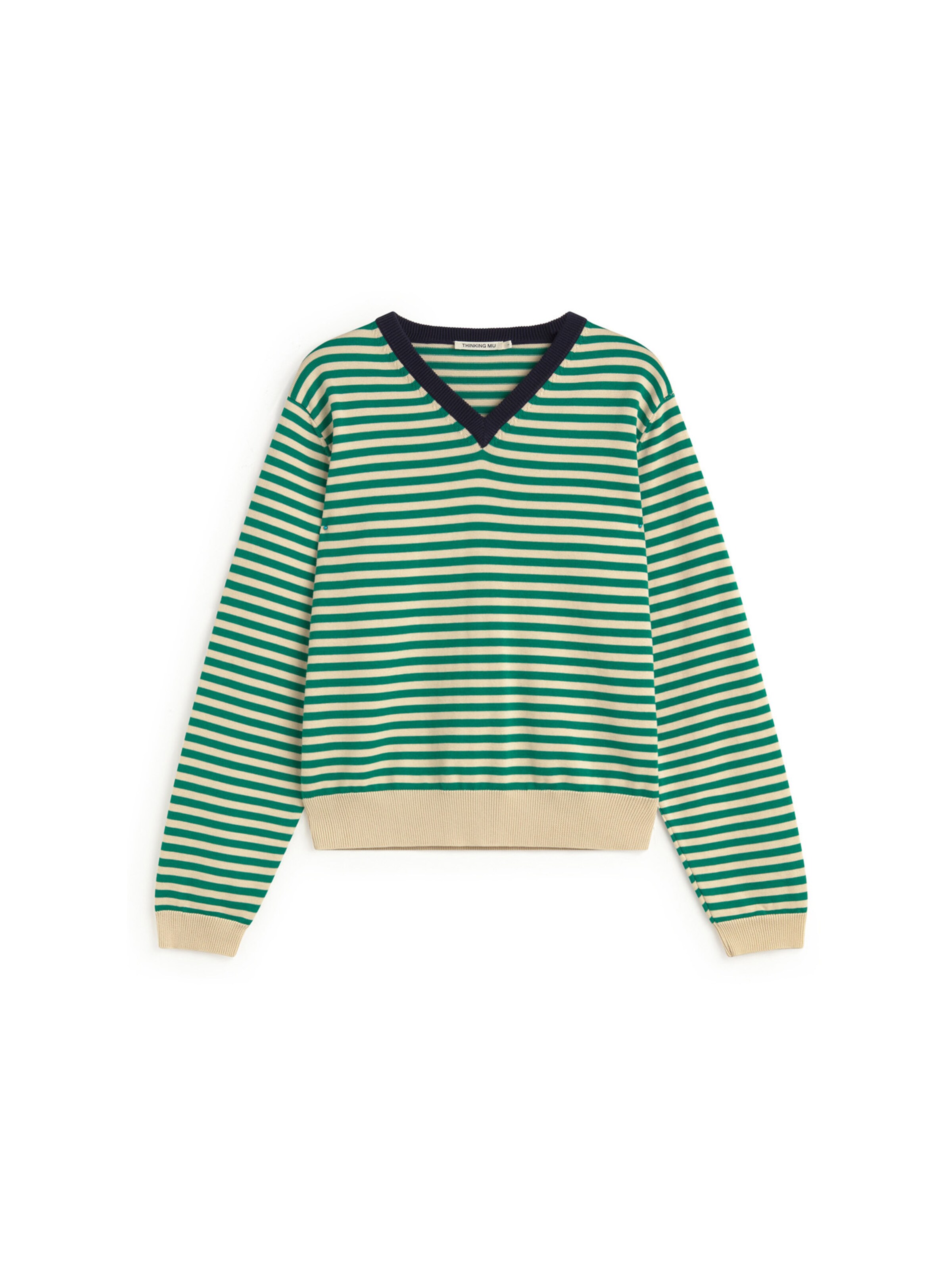 Thinking MU Pullover 'Nia' in Grün: Vorderseite