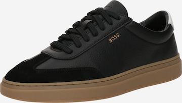 Baskets basses 'Kieran' BOSS en gris : devant