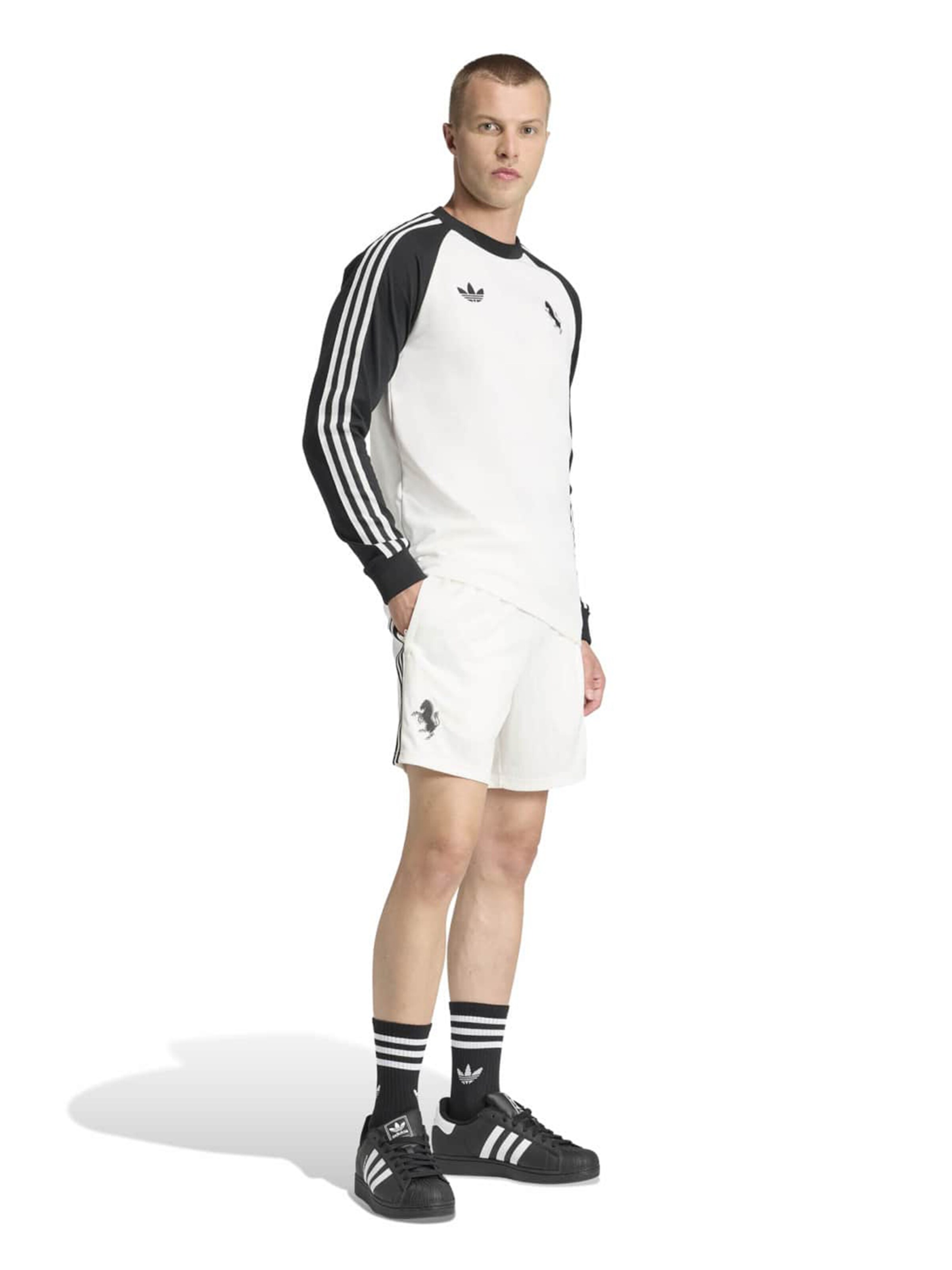 balts ADIDAS PERFORMANCE Standarta Sporta bikses 'JUVE OG'