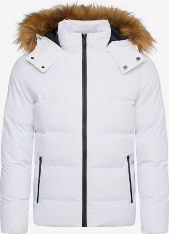 behype Winter Jacket 'BHBROWNS' in White: front