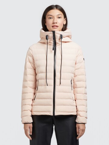 khujo Between-Season Jacket 'Lovina4 Matt' in Pink: front