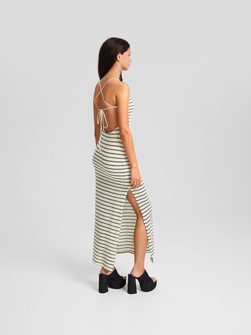 Bershka Knit dress in Beige