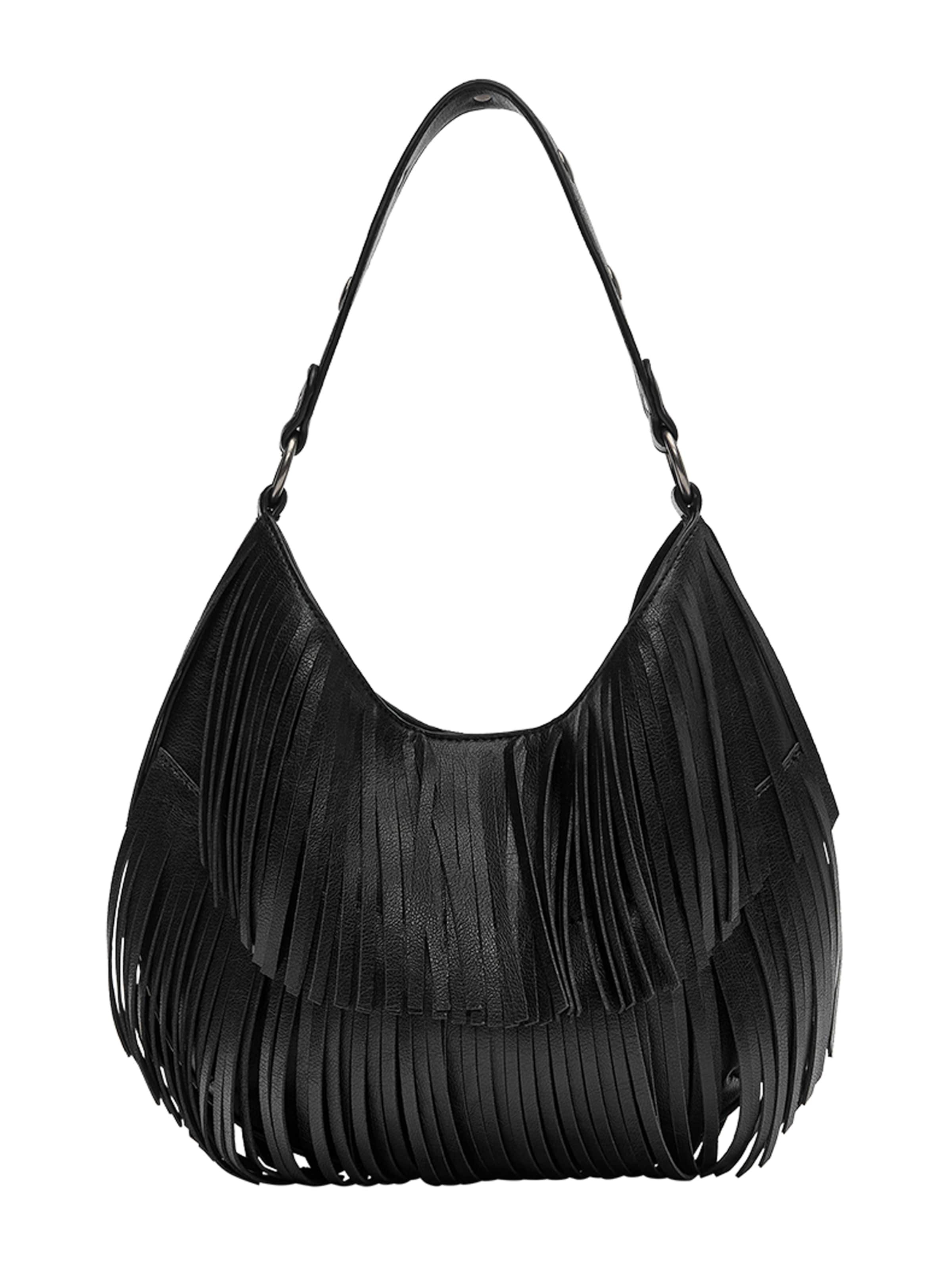 Borsa a spalla di Pull&Bear in nero: frontale