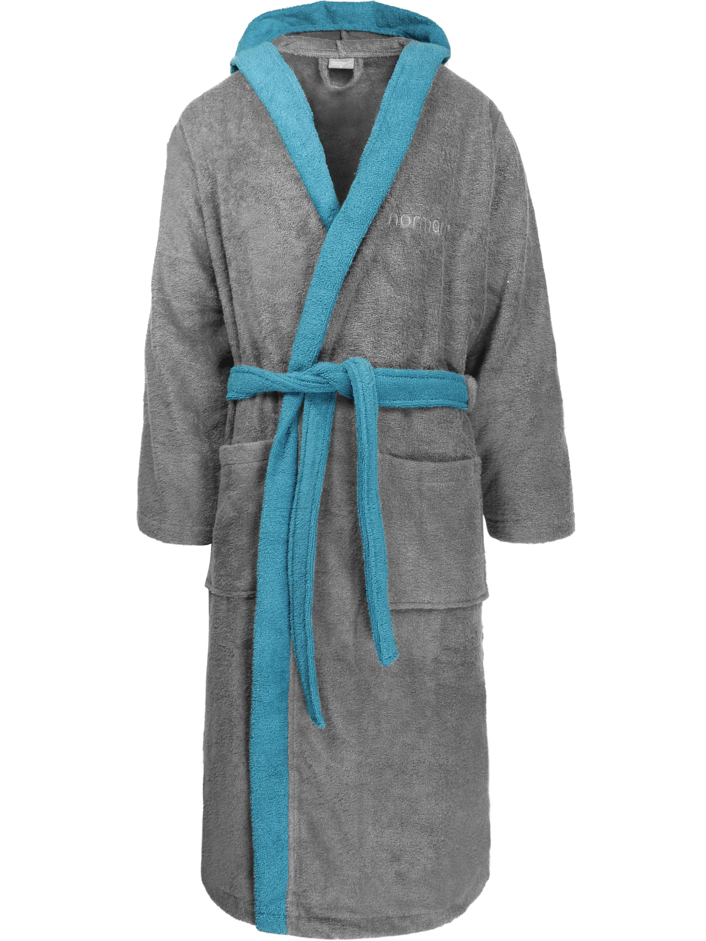 normani Bathrobe long in Grey: front