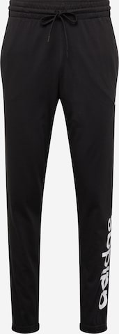 ADIDAS SPORTSWEAR Slim fit Workout Pants 'Essentials' in Black: front