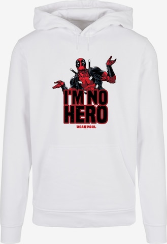 ABSOLUTE CULT Sweatshirt 'Deadpool - I Am No Hero' in Wit: voorkant