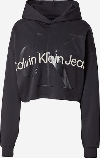 Calvin Klein Jeans Sweatshirt i svart / vit, Produktvy
