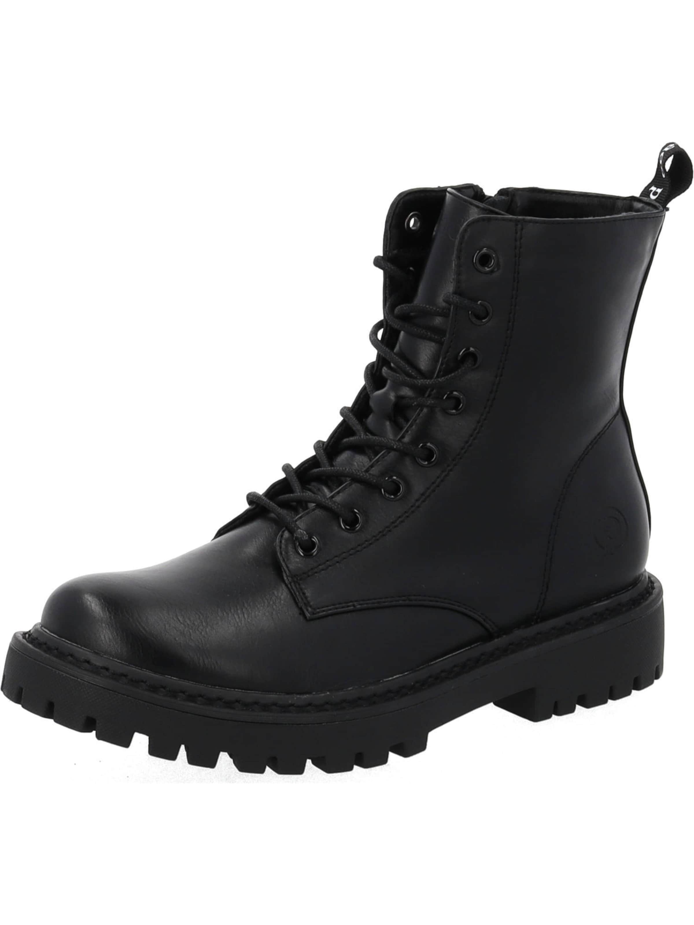 Palado Schnürstiefelette 'Noleta' in Schwarz: Vorderseite