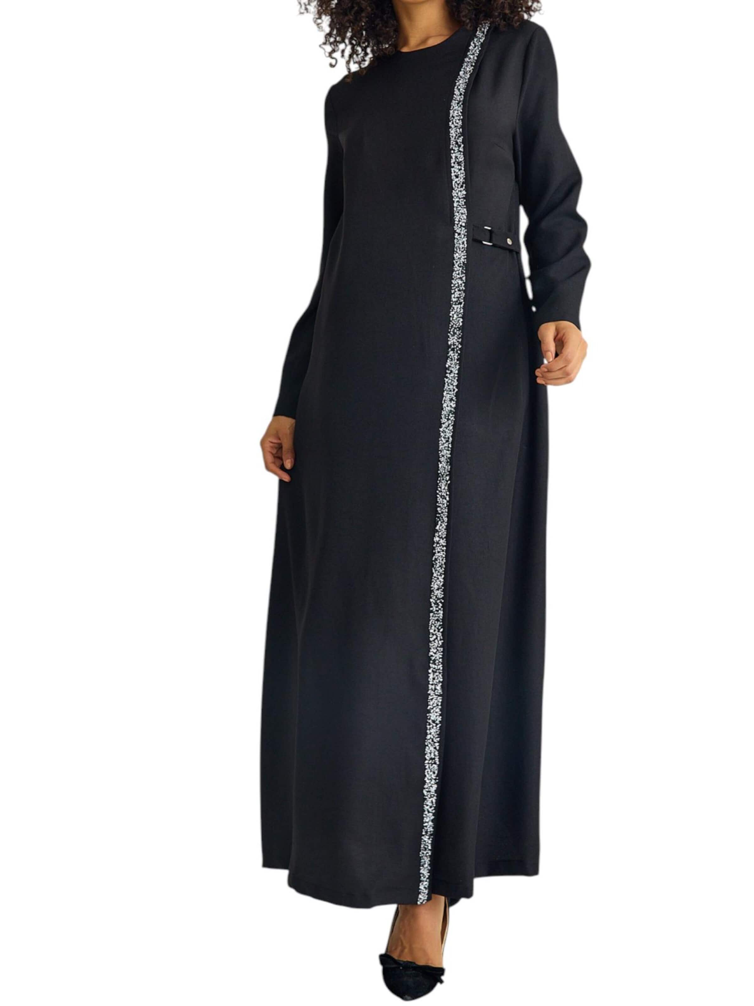 Robe 'Leila-Ferace' fashionshowcase en noir