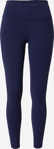 Reebok Skinny Sportovní kalhoty – modrá: přední strana