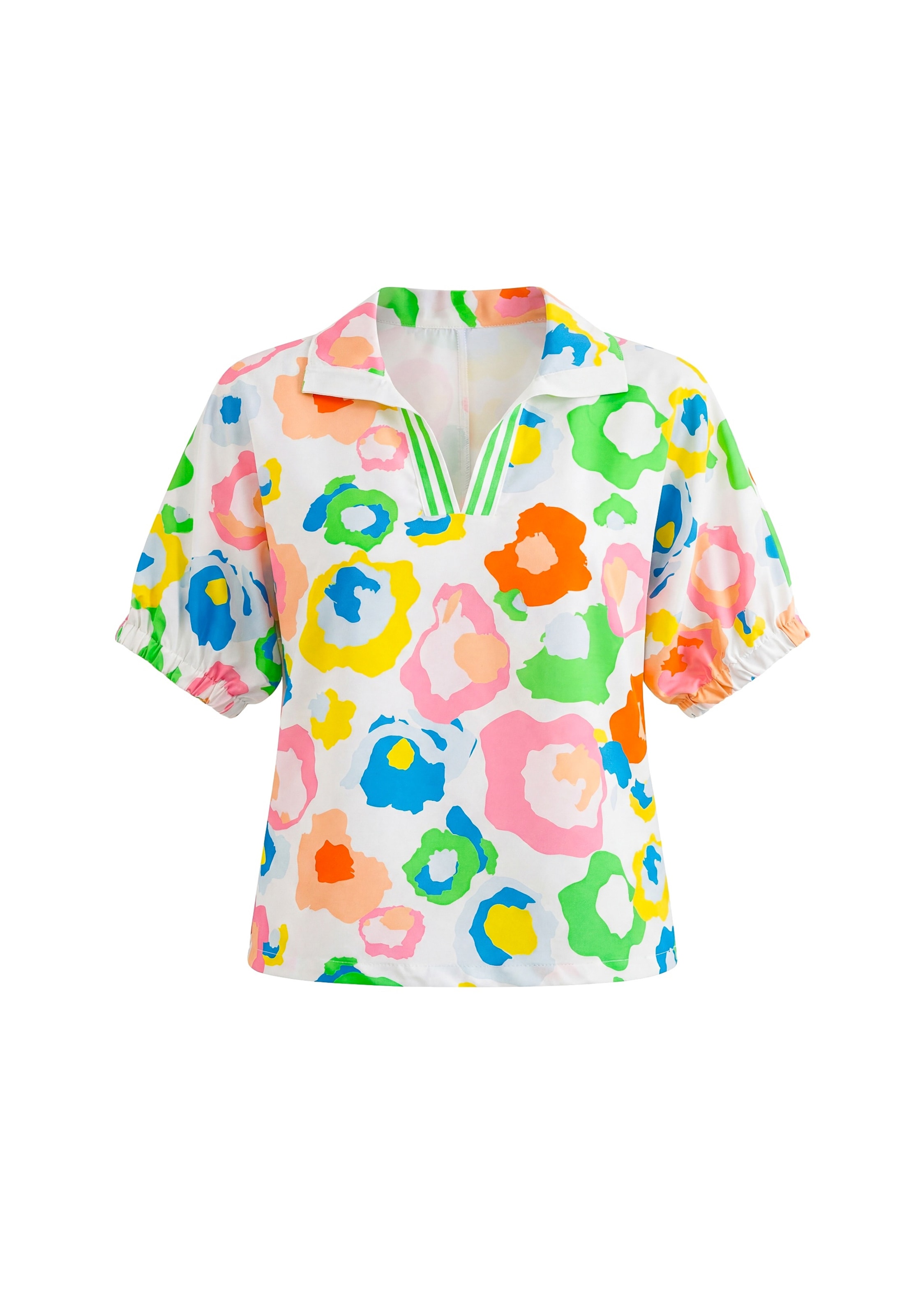 Usha Blusa en L en mezcla de colores / blanco, Vista del producto