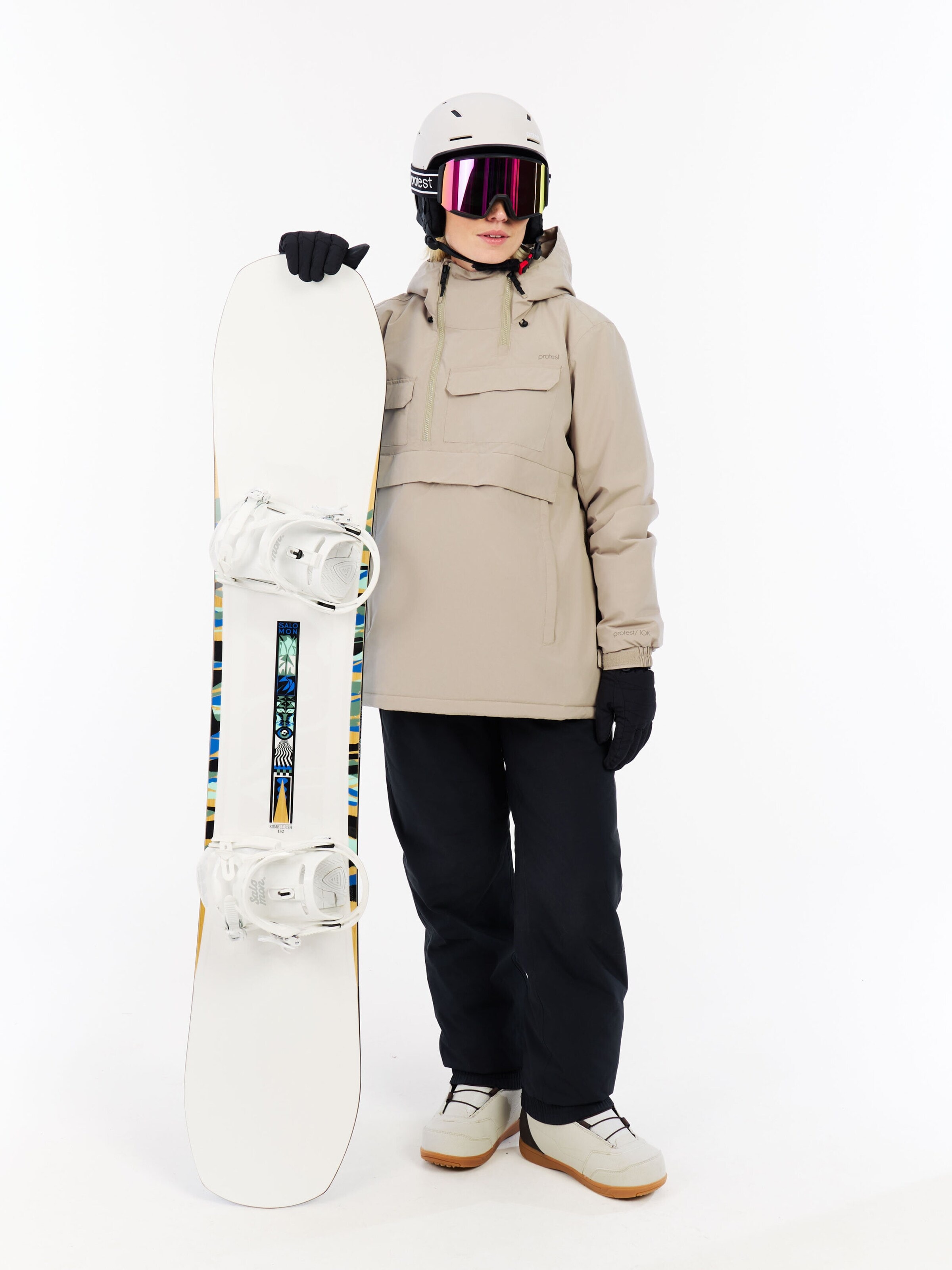 PROTEST Athletic Jacket 'PRTViper' in Brown