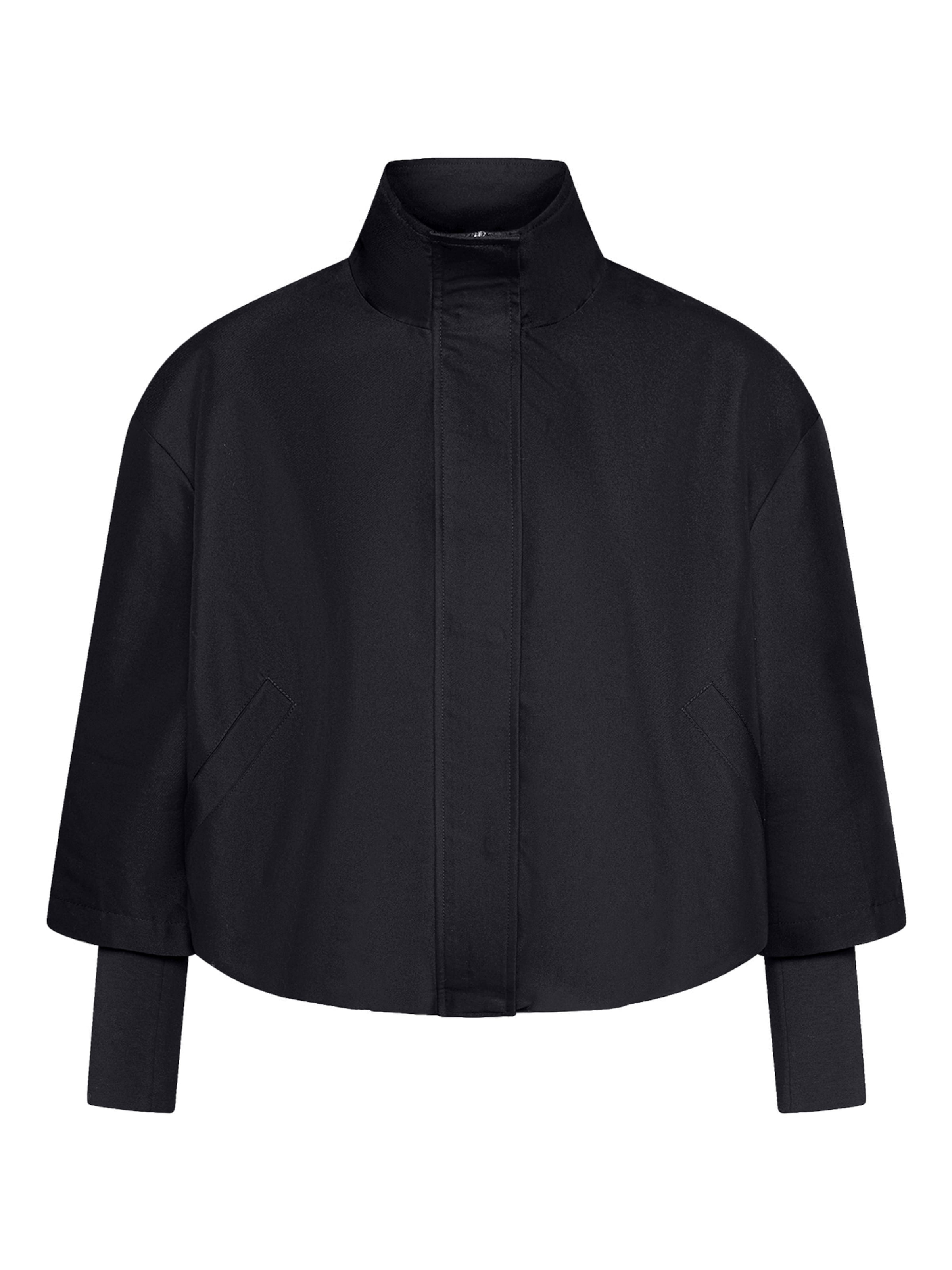 Veste mi-saison zero en noir : devant