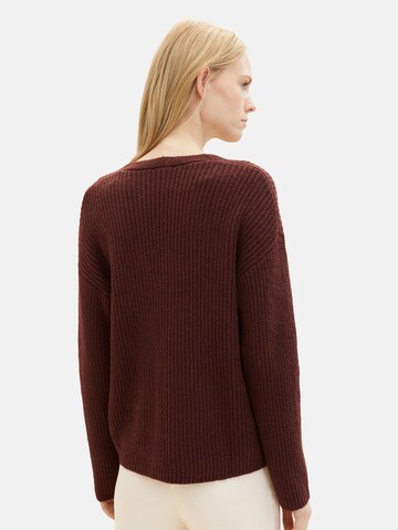 TOM TAILOR Sweater in Brown