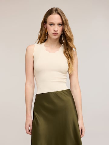 MOTIVI Gebreide top in Beige