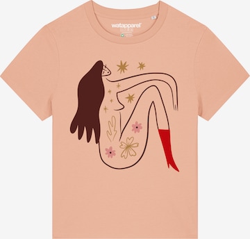T-shirt 'Love And Flex' Watapparel en orange : devant