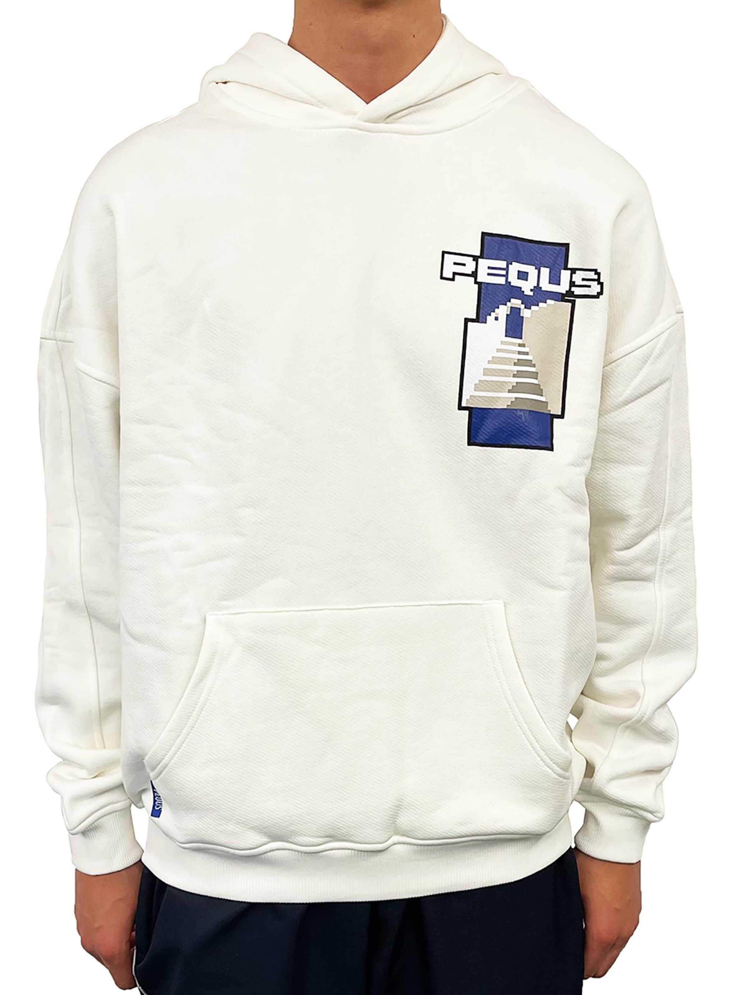 Pequs Sweatshirt 'UTGS'‌‌‌‌‌‌‌‌ in Weiß: Vorderseite