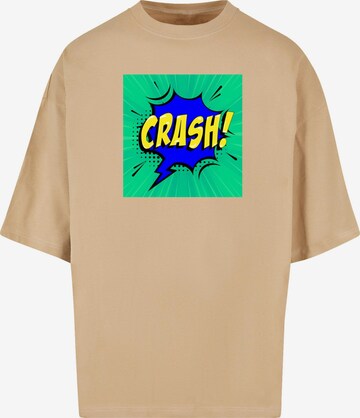 Merchcode Shirt 'Crash Comic' in Beige: front