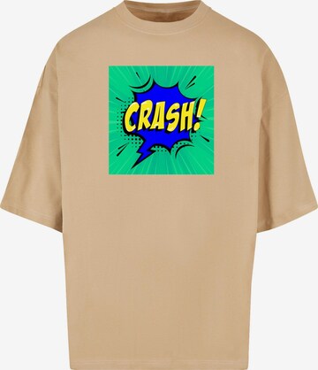 Merchcode T-Shirt 'Crash Comic' in Beige: predná strana