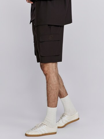 Regular Pantalon cargo SikSilk en marron