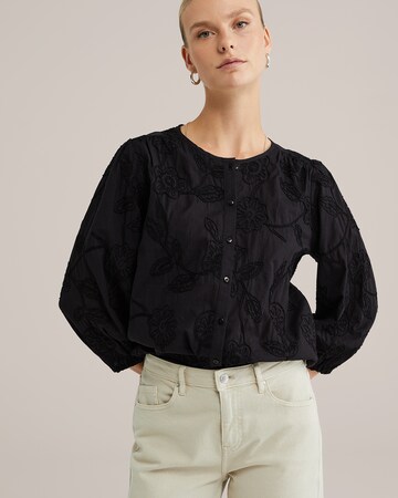 WE Fashion Bluse in Schwarz: Vorderseite