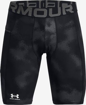 UNDER ARMOUR Skinny Workout Pants in Black: front