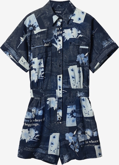 Desigual Jumpsuit 'Map' in nachtblau / pastellblau / hellblau / weiß, Produktansicht