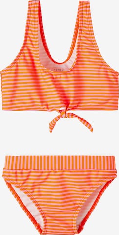 Bustier Bikini NAME IT en orange : devant