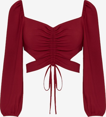 Chemisier Elara en rouge : devant