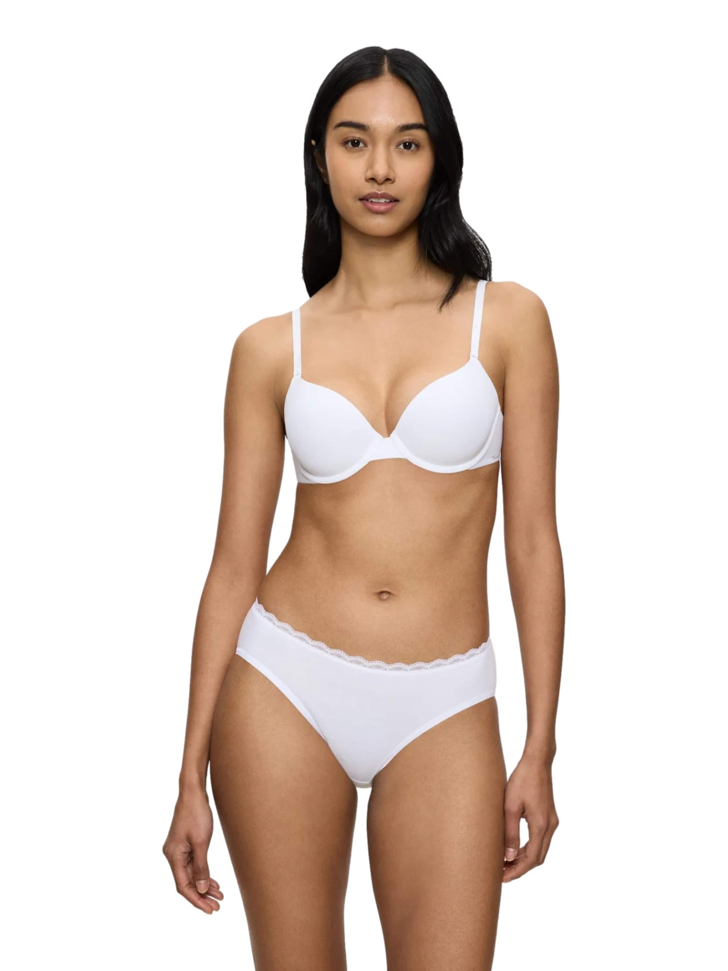 Slip 'Feel of Cotton' TRIUMPH en blanc : devant