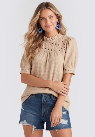 IZIA - Blusa en beige: frente