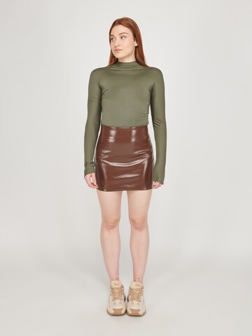 ABOUT YOU x VIAM Studio Skirt in Brown